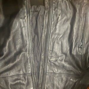 Marc New York Men's Dark Leather Bomber Jacket